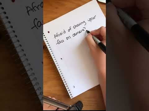 Video idea without showing your face on camera