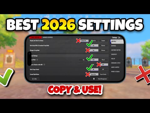 PUBG MOBILE BEST SETTINGS 2026 🔥 +CODE ✅ COPY & USE!