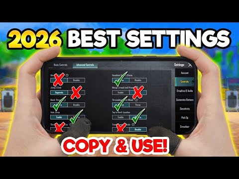 PUBG MOBILE SETTINGS 2026 🔥 COPY & USE! ✅ +CODE